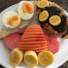 Gluten-free bread with toppings from Palm Grove at Centara Grand